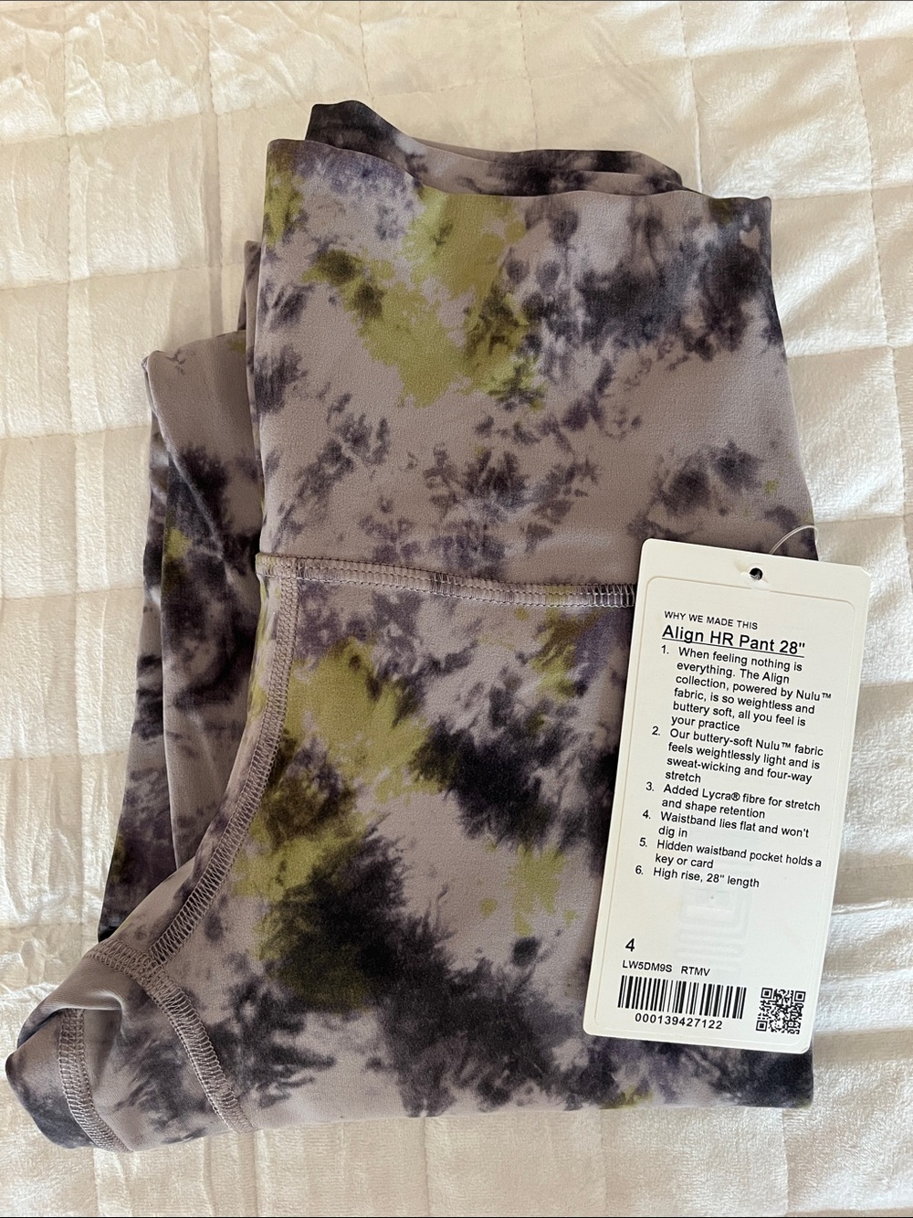 lululemon athletica Tie-Dye Align High-Rise Skinny Pants in Gray and Green